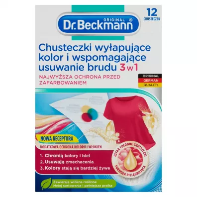 Dr. Beckmann Chusteczki wyapujce kolor i brud Zestaw 3 x 12 szt.