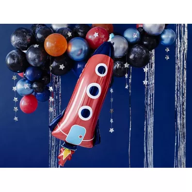 PartyDeco Balon foliowy Rakieta MIX 44x115cm