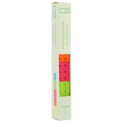 Zakre�lacz segmentowy Blocks, 5 kolor�w fluo, Happy Color