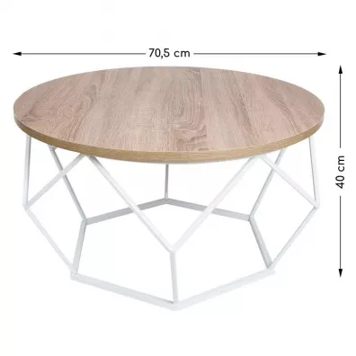 HowHomely Stolik kawowy Diamond 70 cm