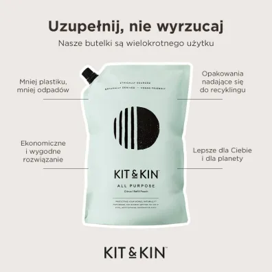Kit and Kin Naturalny uniwersalny p�yn do sprz�tania domu, o zapachu cytrus�w 1 l