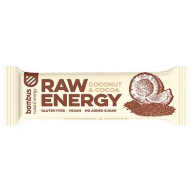 Bombus Baton Raw Energy kokos-kakao bezglutenowy 50 g