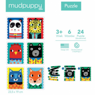 Puzzle Patyczki Zwierzcy przyjaciele 3+ Mudpuppy