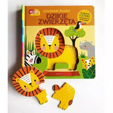 Dzikie zwierzta. Akademia mdrego dziecka. Ukadam puzzle