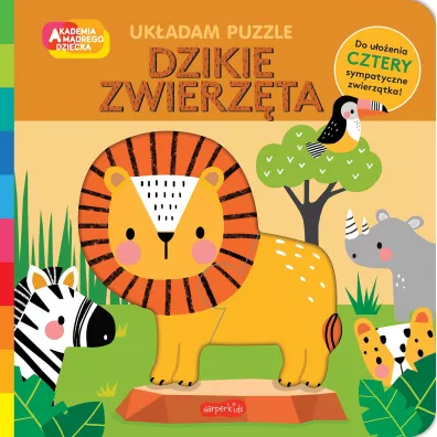Dzikie zwierzta. Akademia mdrego dziecka. Ukadam puzzle