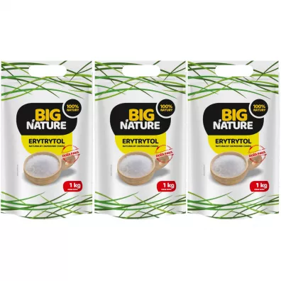 Big Nature Erytrytol zestaw 3 x 1 kg