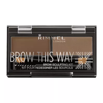 Rimmel Brow This Way Brow Sculpting Kit zestaw do konturowania brwi 002 Medium Brown 1.3 g