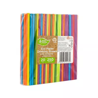 Godan S�omki papierowe t�czowe mix 197 x 6mm 250 szt.