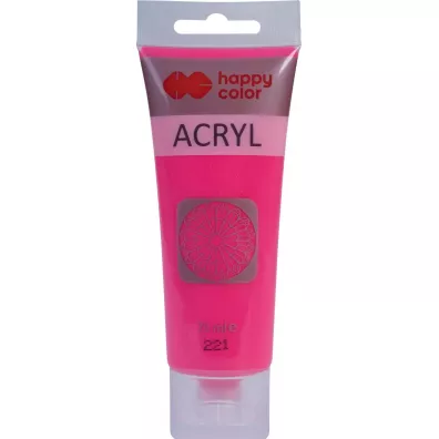Happy Color Farba akrylowa fluo r�owa 75ml
