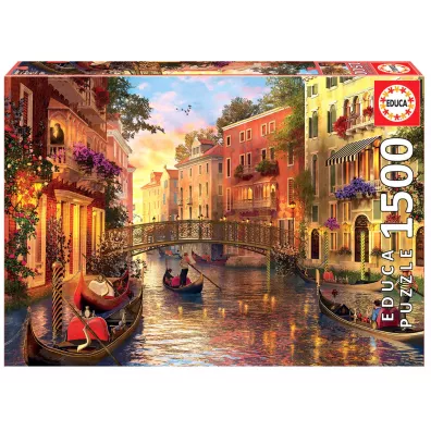 Puzzle 1500 el. Zachd soca w Wenecji Educa