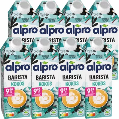 Alpro Barista do kawy - Napj Kokosowy z dodatkiem soi i wapniem Zgrzewka 8 x 750 ml