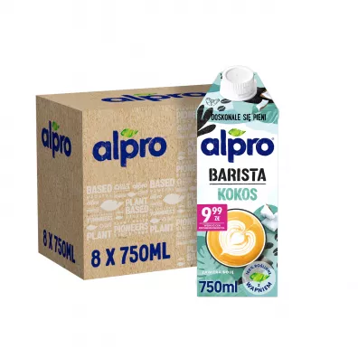 Alpro Barista do kawy - Napj Kokosowy z dodatkiem soi i wapniem Zgrzewka 8 x 750 ml