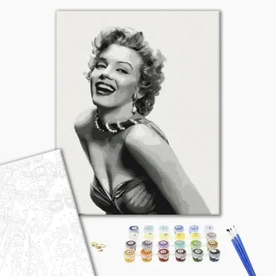 Brushme Malowanie po numerach - Niezapomniana Monroe 40x50cm