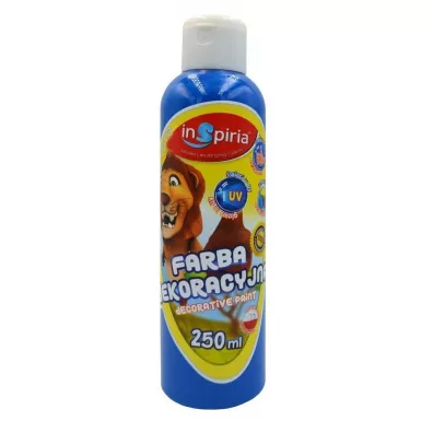 InSpiria Farba dekoracyjna fluorescencyjna niebieska 250 ml