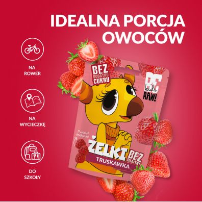 BeRAW Kids Żelki Truskawka Jabłko 35 g