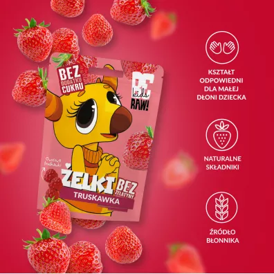 BeRaw Kids elki Truskawka Jabko 35 g