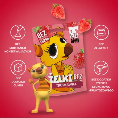 BeRaw Kids elki Truskawka Jabko 35 g