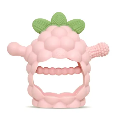 Gryzak silikonowy Razberry Grip, r�owy RazBaby