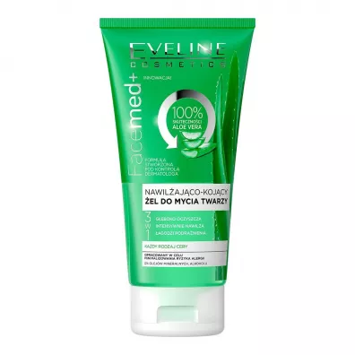 Eveline Cosmetics Facemed+ 3w1 nawilajco-kojcy el do mycia twarzy z aloesem do kadego rodzaju skry 150 ml
