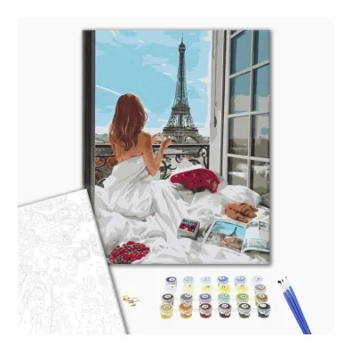 Brushme Malowanie po numerach - Poranek w Pary�u 40x50cm