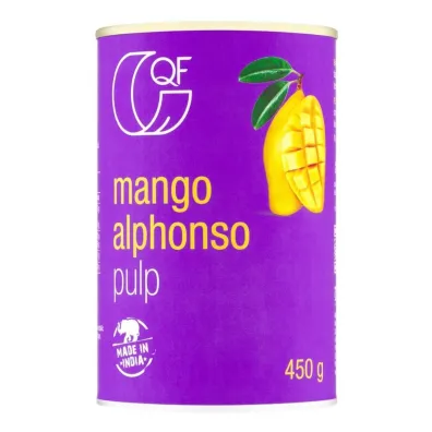 Quality Food Pulpa z mango Alphonso 99,9% mango (uszkodzone opakowanie) 450 g