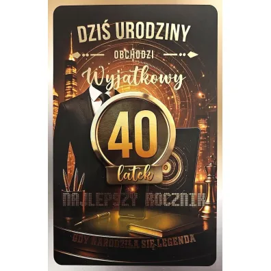 Yeku Karnet z wymiennymi rocznikami 40 m�ska