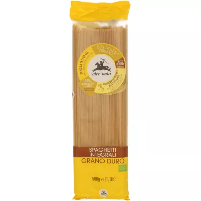 Alce Nero Makaron semolinowy razowy spaghetti 500 g Bio