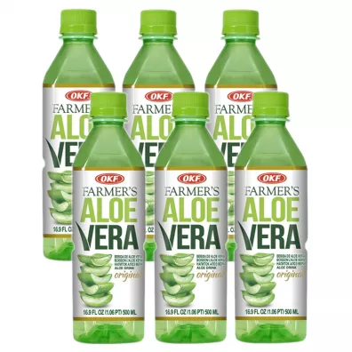 Okf Napj Farmers Aloe Vera z czstkami aloesu Zestaw 6 x 500 ml