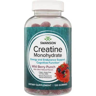 Swanson Creatine Monohydrate Wild Berry Punch suplement diety 120 szt.