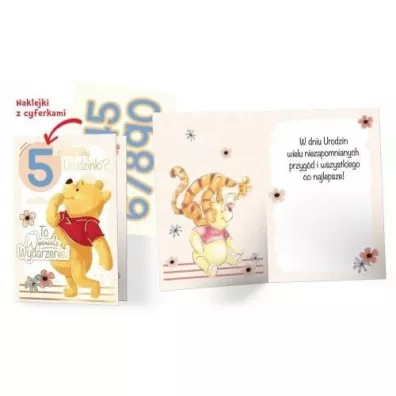 Kukartka Karnet B6 DSK-024 Urodziny Kubu� Puchatek (wymienne cyfry)
