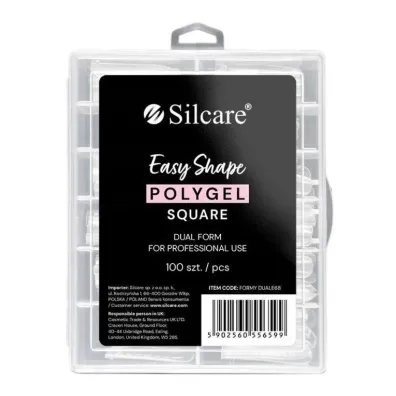 Silcare Dual formy do akrylo�elu Clear Kwadrat 100 szt.
