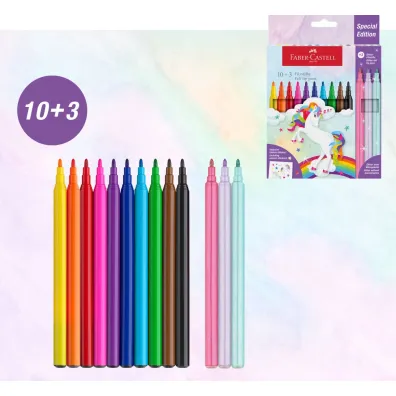 Faber-Castell Flamastry Unicorn 10+3 kol. 13 szt.