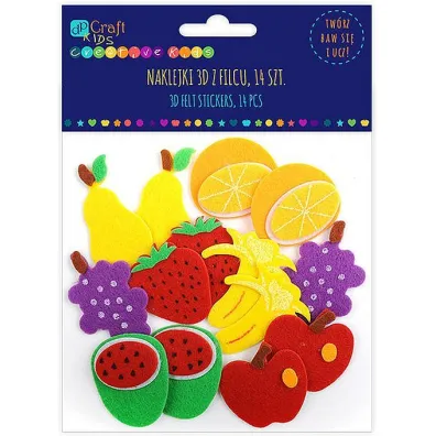 Dalprint Naklejki 3D z filcu owoce KSFI-027
