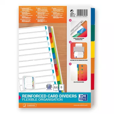 Hamelin Przek�adki kartonowe Mylar A4 z kolorowymi kartkami wzmocnione indeksy
