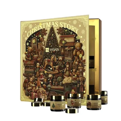 HiSkin Zestaw Home Kalendarz Adwentowy Ba�niowa Ksi�ga �wieczki tealight 12 x 15 ml + �wieczki sojowe w s�oiczkach 12 x 30 ml 24 szt.