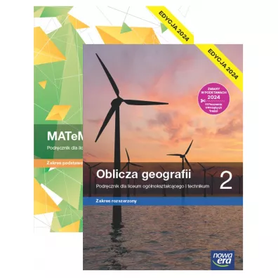 Pakiet podr�cznik�w: MATeMAtyka, Oblicza geografii. Zakres rozszerzony. Liceum i technikum. Klasa 2. Edycja 2024 - Dorota Ponczek, Grzegorz Janocha, Joanna Czarnowska, Jolanta Weso�owska, Lech Cha�ko, Tomasz Rachwa�, Wojciech Babia�ski, Wioletta  Kilar