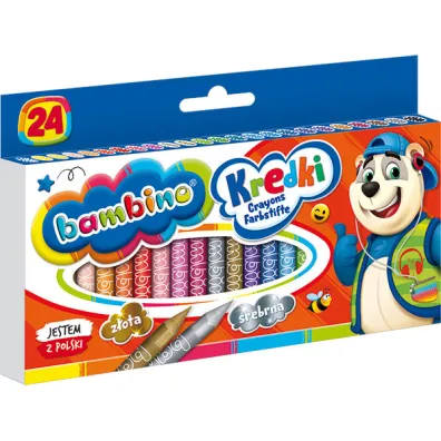St. Majewski Kredki �wiecowe Bambino 24 szt.