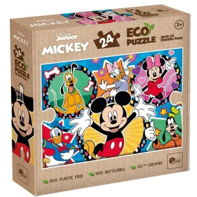 Puzzle dwustronne eko 24 el. Myszka Miki Lisciani