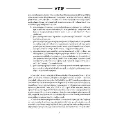 Dostosowanie wymaga� edukacyjnych do indywidualnych potrzeb rozwojowych i mo�liwo�ci psychofizycznych uczni�w