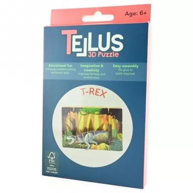 Puzzle Drewniany rozk�adany teatrzyk 3D - T-Rex Robe