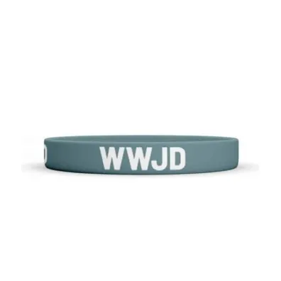 Szaron Opaska silikonowa - WWJD - morska