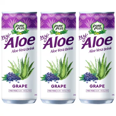 Pure Plus Napj z aloesem Aloe Vera Drink Winogrono zestaw 3 x 240 ml