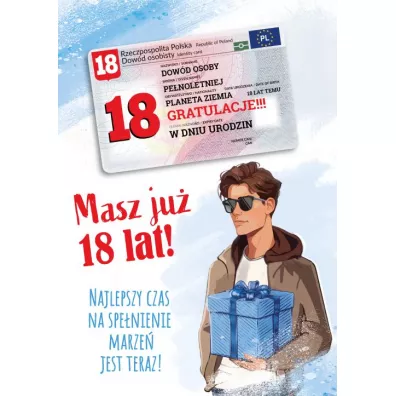 Armin Style KARNET URODZINY 18 B6 Z KOP AS GIFT M-177 FOL