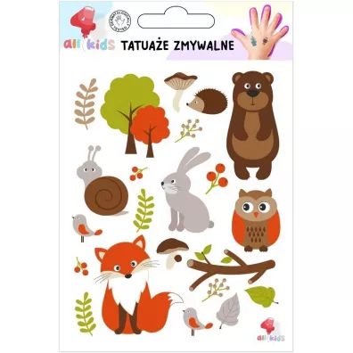Tatuae zmywalne dla dzieci Zwierzta lene All4Kids