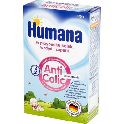 Humana Anticolic Mleko pocztkowe od urodzenia w przypadku kolek wzd i zapar 300 g