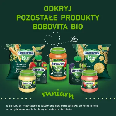 BoboVita Obiadek Kurczaczek z marchewką i groszkiem po 6. miesiącu 190 g Bio BoboVita Obiadek Kurczaczek z marchewką i groszkiem po 6. miesiącu 190 g Bio
