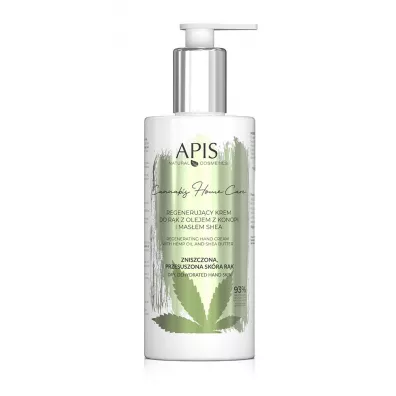 Apis Cannabis Home Care regenerujcy krem do rk z olejem z konopi i masem shea 300 ml