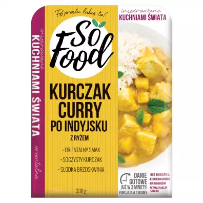 So Food Kurczak curry po indysjku z ryem 330 g