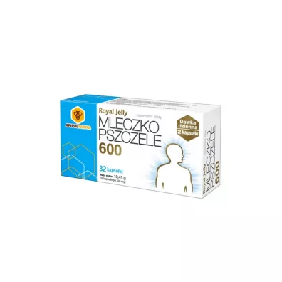 Apipolfarma Mleczko Pszczele 600 mg Suplement diety 32 kaps.