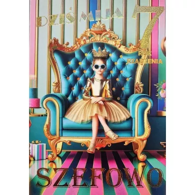 Yeku Karnet 3K 7 urodziny szefowa (17,5x12,5cm) 3K 106